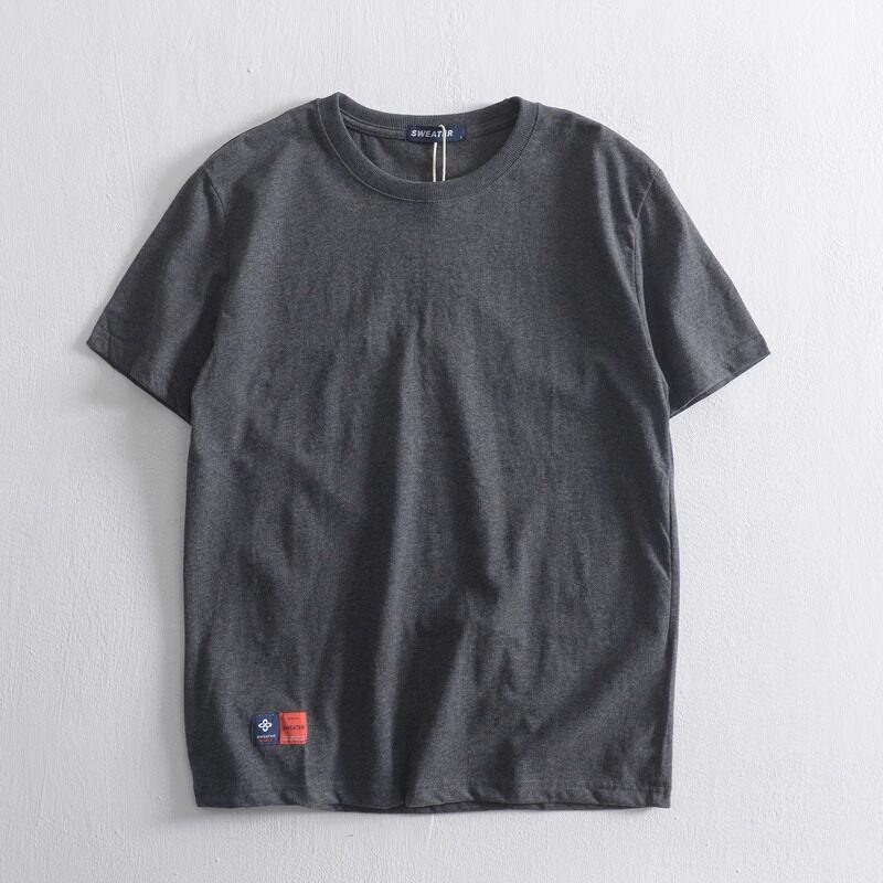 贴身巨舒服！100%全棉！夏季纯棉白色短袖t恤男ins潮圆领休闲日系