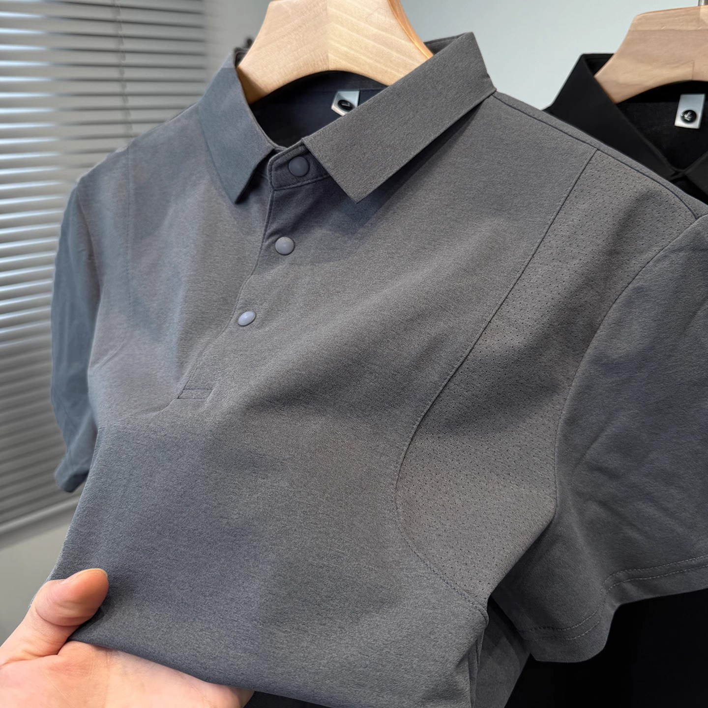 帅到犯规！速干透气长袖t恤男春秋季新款休闲百搭纯色运动polo衫