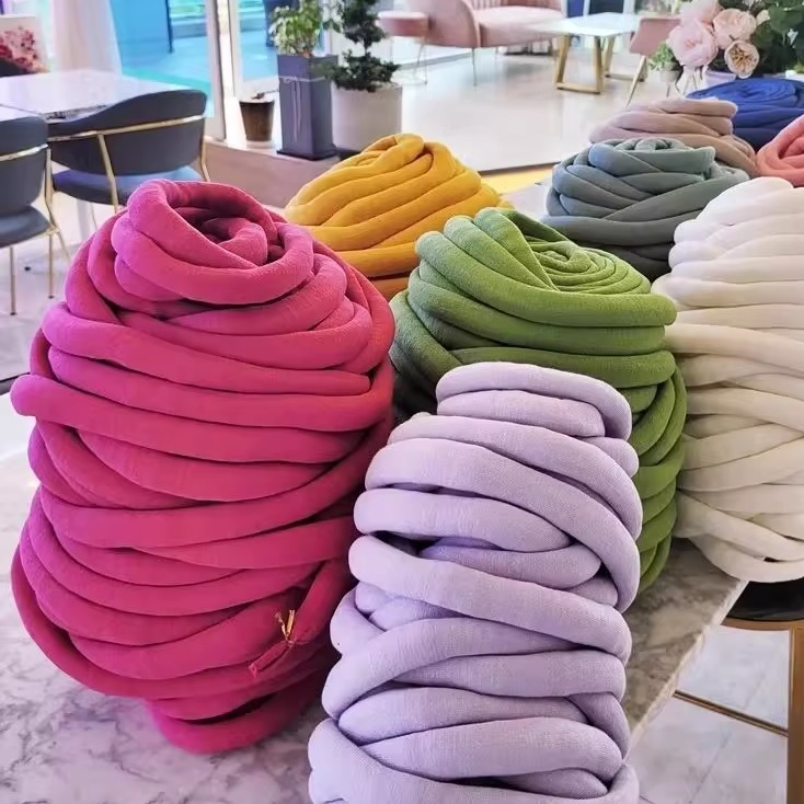 超柔水晶绒布条线diy加粗冰岛