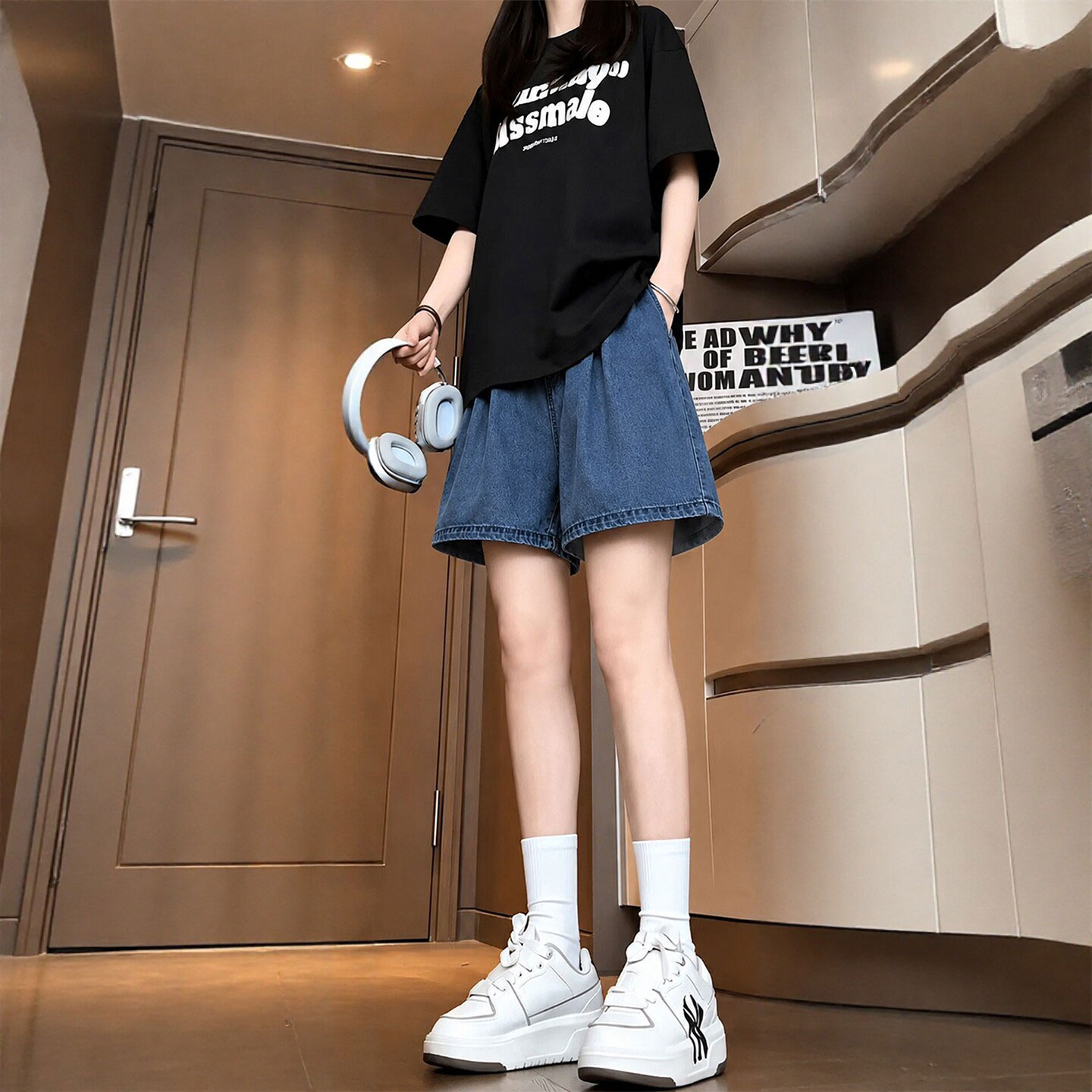 天丝牛仔短裤女夏季2026