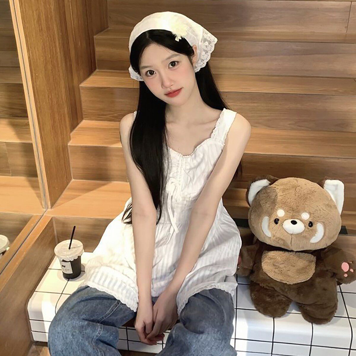 白色吊带洋装女装夏季法