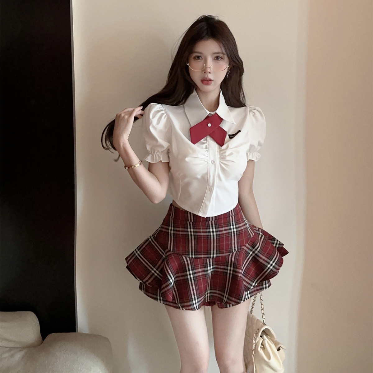 夏季学院风jk制服套装女