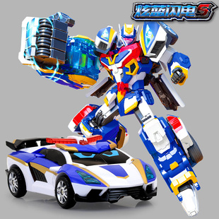 炫卡斗士3炫蓝闪电S第三季机甲汽车变形机器人玩具男孩金刚绚烂旋
