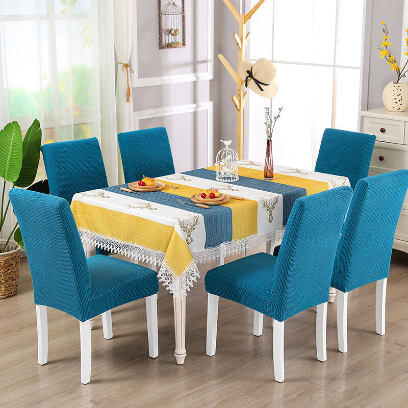 佳尔美餐桌布北欧简约台布书桌布棉麻清新椅垫套罩坐垫靠垫一体通