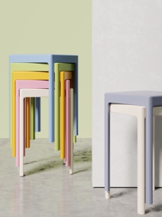 凳子塑料加厚家用可叠放商用简易板凳现代简约方凳大人结实小椅子