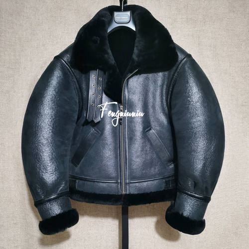 美国B3皮毛一体欧美复古做旧男女