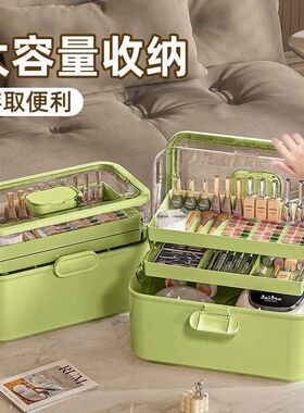 美甲工具箱收纳盒大容量三层指甲甲油胶用品盒子外出箱子上门专用