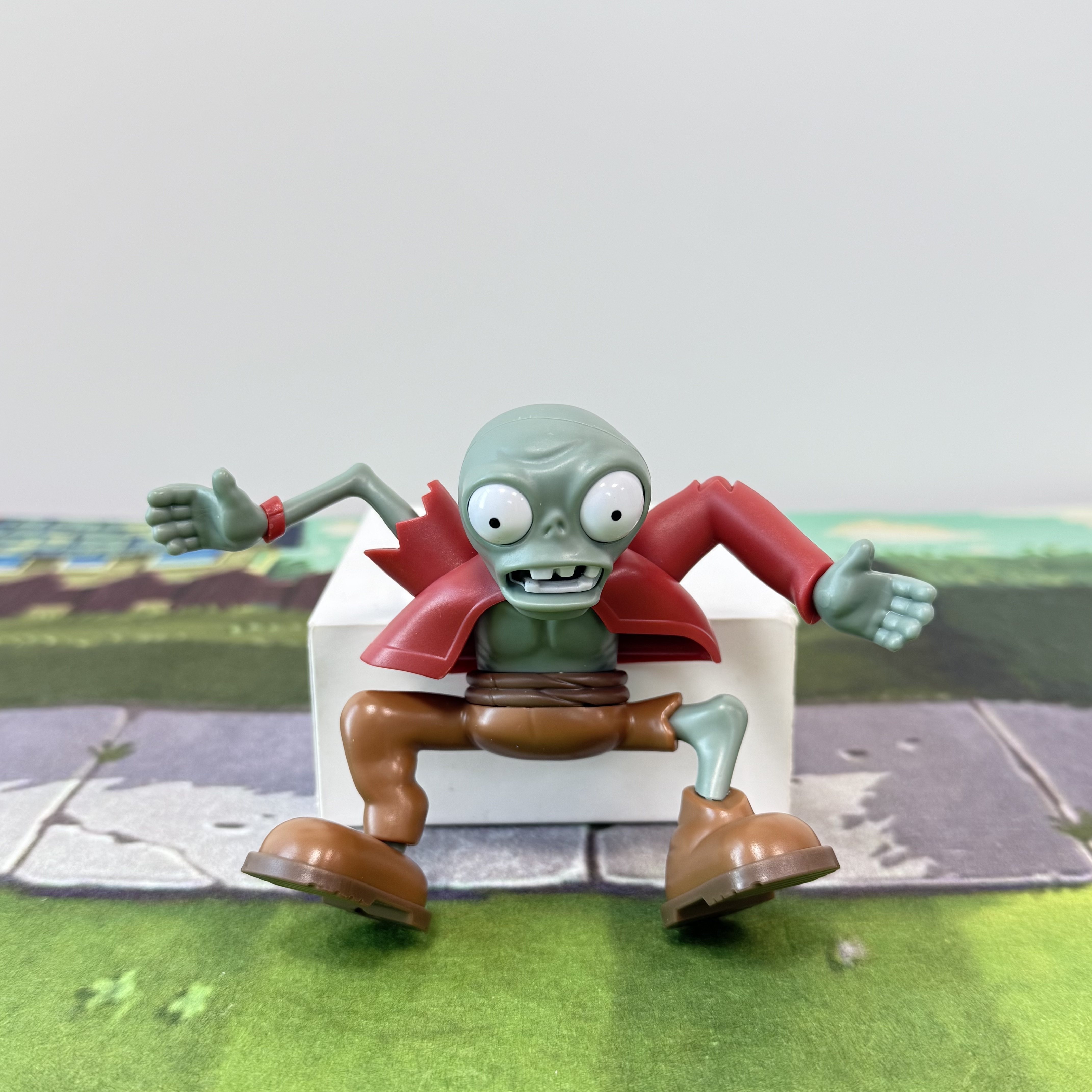 新款植物大战僵尸玩具蹦极僵尸小丑贝斯手霹雳舞跳高可弹射玩偶动