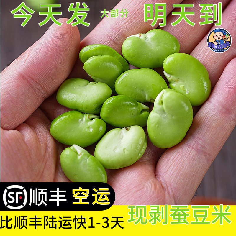 顺丰空运次日达新鲜蚕豆瓣去皮4斤嫩兰花豆胡豆农家蚕豆仁蚕豆米
