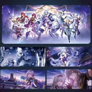 崩坏星穹铁道鼠标垫流萤游戏周边超大桌垫电脑键盘滑鼠垫姬子定制