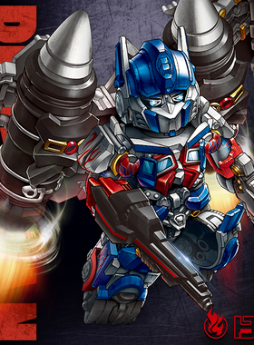 BRICK MA拼装积木人仔火箭擎天汽车柱模型飞机威男孩大黄蜂积木