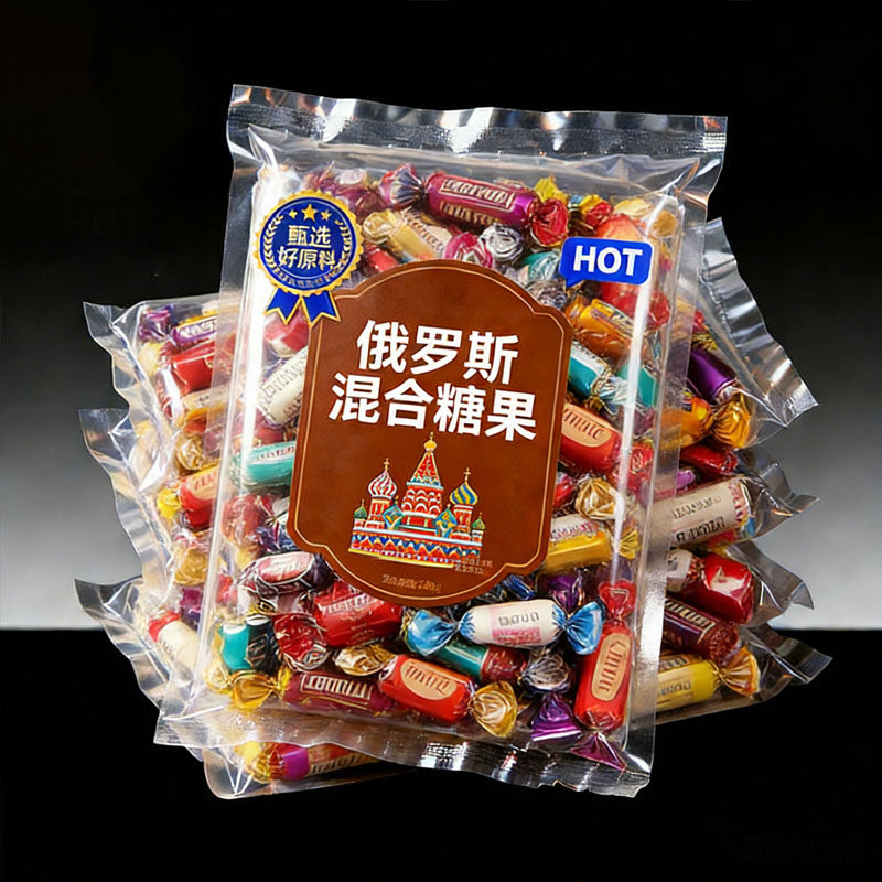 正宗俄罗斯风味原装进口巧克力混合糖果年货送礼官方旗舰店正品