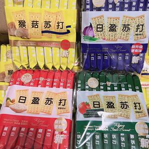 日盈 苏打饼干鲜葱味、海苔味、芝麻味、猴菇4选一 净含量500克