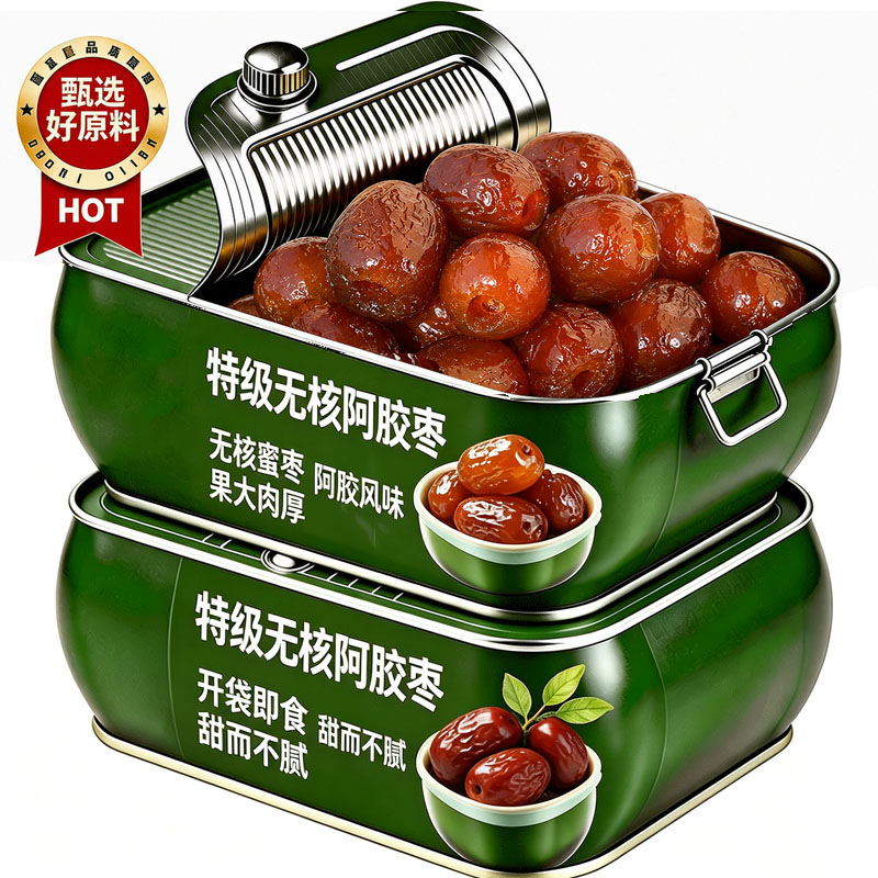 阿胶枣正品官方旗舰店正宗山东特产阿胶枣独立小包装无核金丝蜜枣