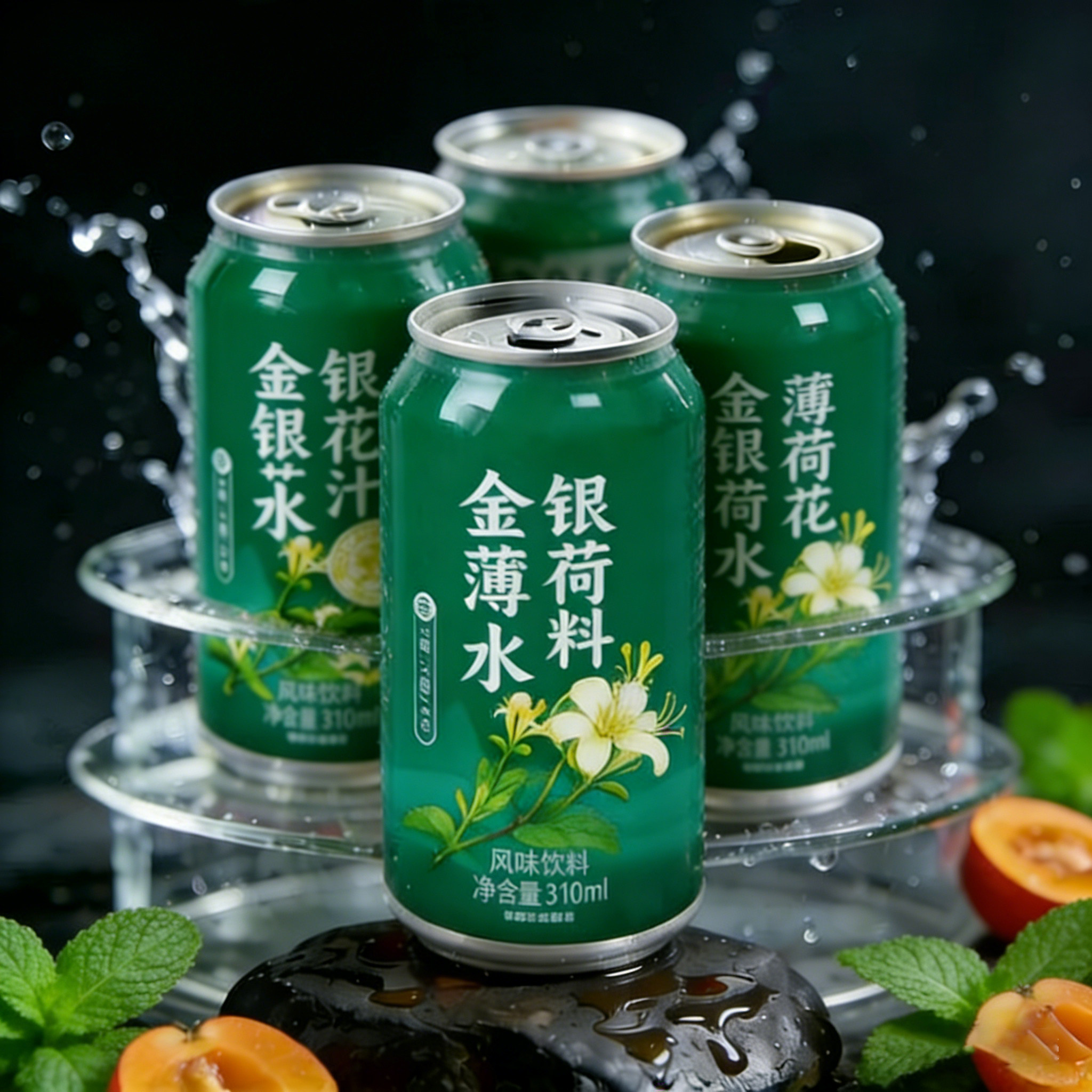 薄荷水官方旗舰店云南金银花薄荷水清凉降噪无添加食用薄荷水饮料