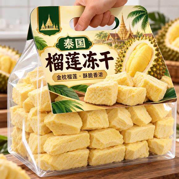 冻干榴莲泰国独立包装官方旗舰店原装进口金枕榴莲干果干网红零食
