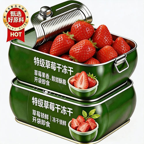 丹东冻干草莓干无糖无添加新货