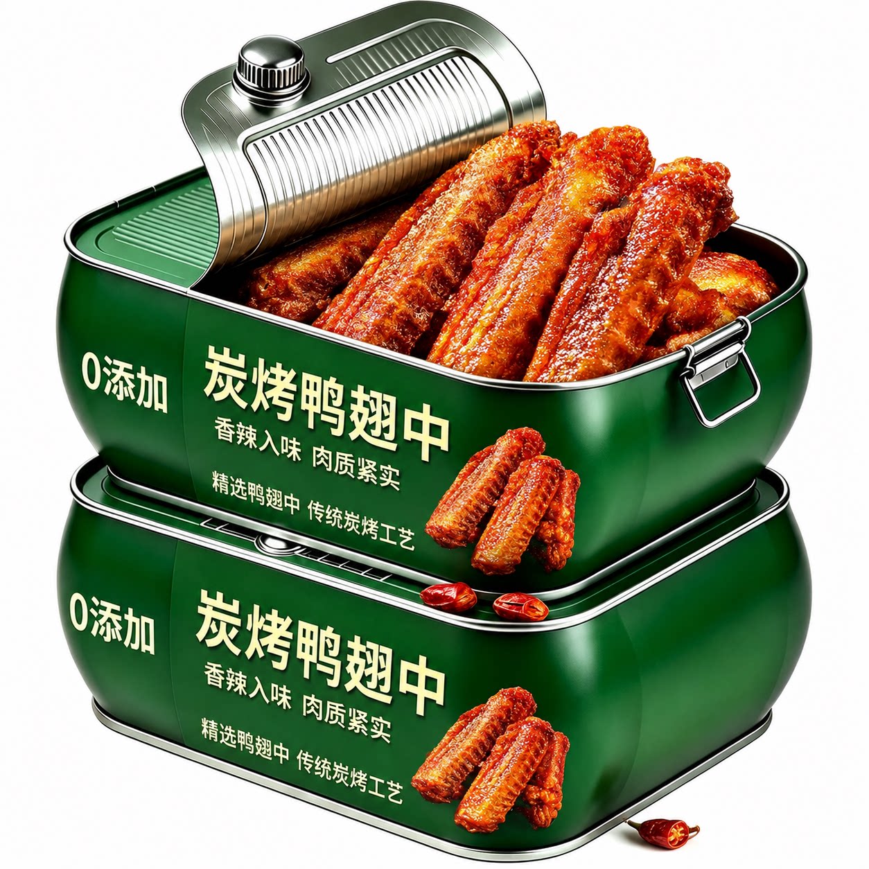 2026新款爆辣鸭翅零食官方旗舰店锁鲜湖南特产酱板鸭肉类香辣卤味