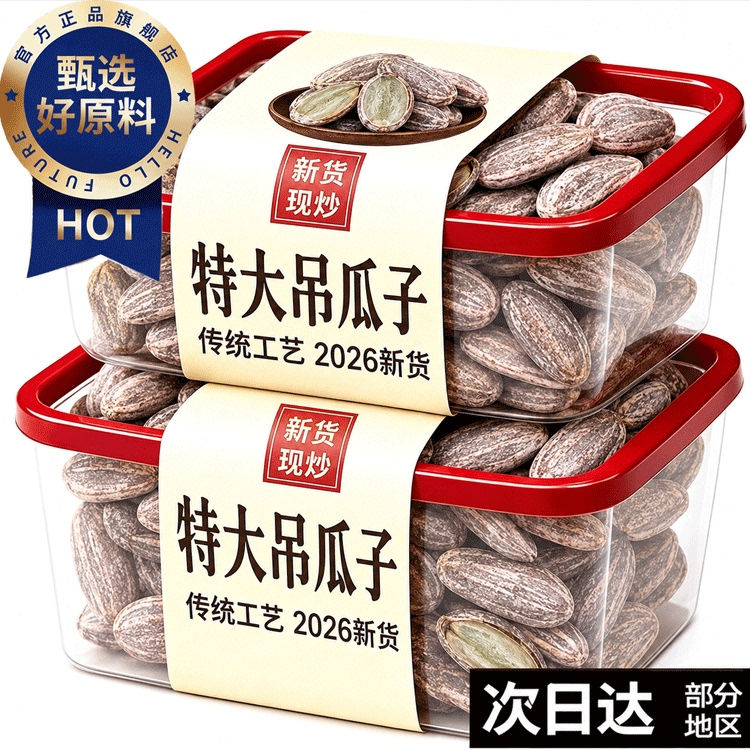 特级吊瓜子官方旗舰店新货特大颗粒奶油味椒盐瓜蒌子坚果炒货零食