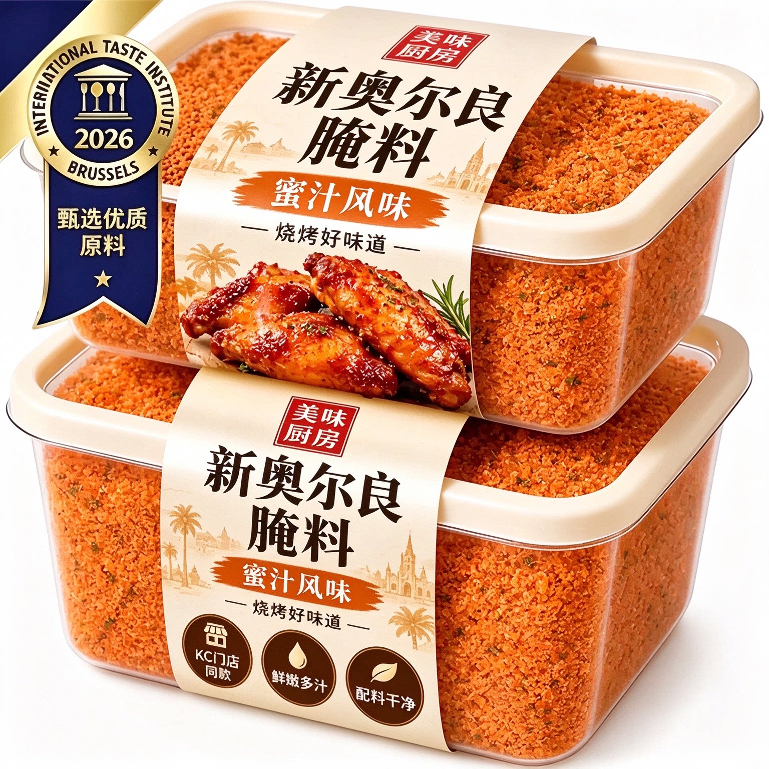 新奥尔良腌制料儿童烤鸡翅鸡排鸡腿专用腌料蜜汁调料官方旗舰店
