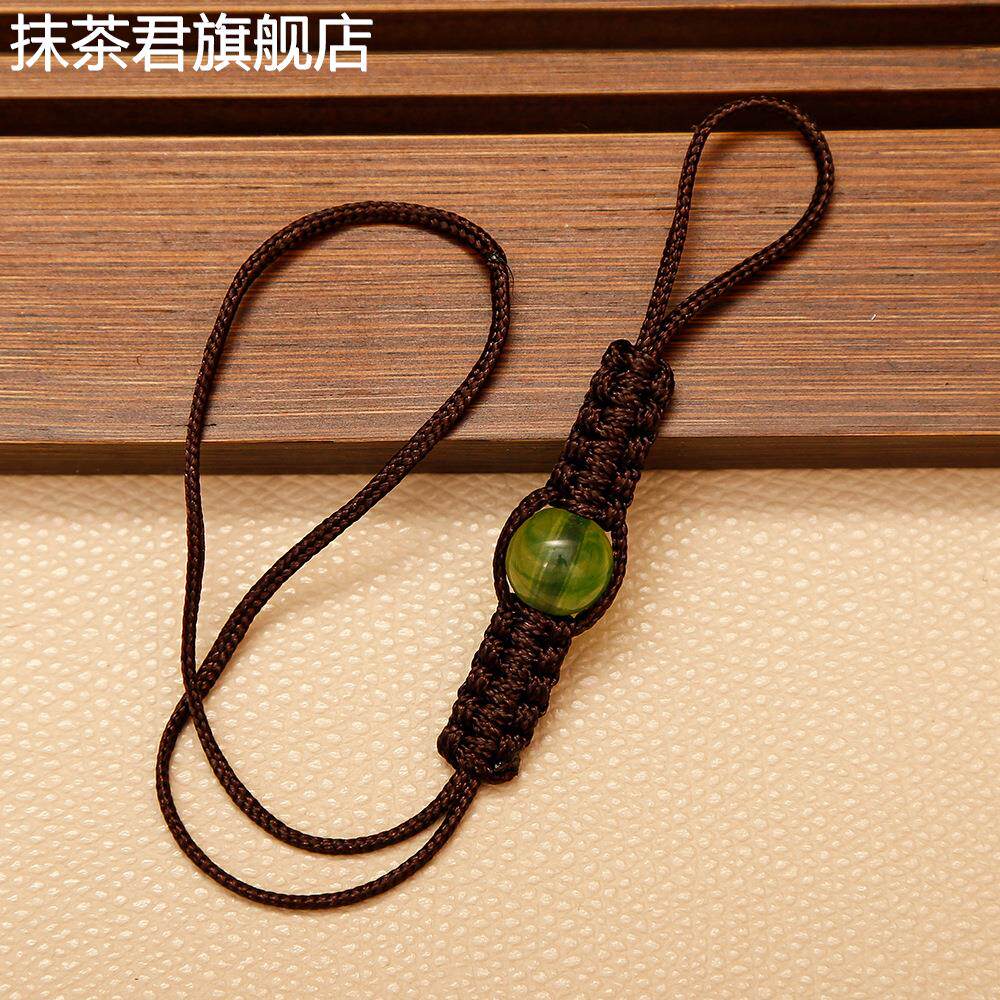 纯手工编织精品紫砂壶绑绳功夫茶茶壶系绳仿玉珠壶盖绳子茶道配件