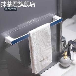 淋浴房玻璃门上毛巾置物架吸盘挂钩浴室挂架洗漱台毛巾杆厕所置物