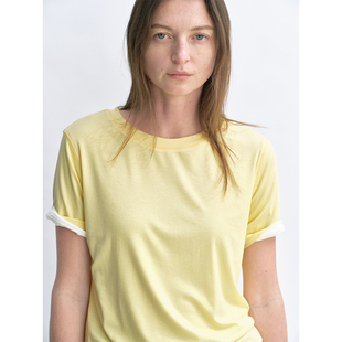 圆领短袖 垂顺莱赛尔桑蚕丝 T恤 vol.16 PLANITES