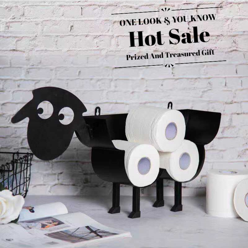 美式绵羊造型厨房纸巾架浴室厕所纸巾毛巾壁挂桌面收纳架摆件铁艺,收纳整理,纸巾架,淘宝优惠券,粉丝福利购,淘宝优惠卷