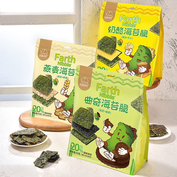 法思觅语 40g芝士海苔脆燕麦海苔夹心曲奇海苔脆袋装零食休闲食品
