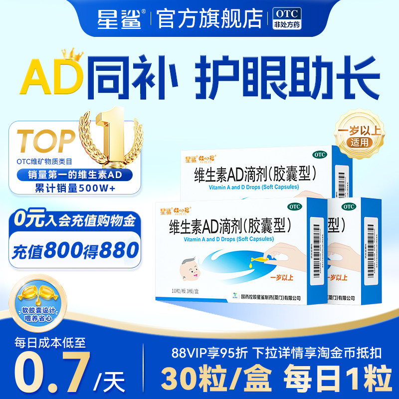 [娃の福]维生素AD滴剂700IU2000IU*30粒/盒图片