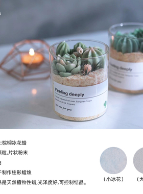 CANDLEHOUSE 大冰花蜡 小冰花蜡DIY香薰蜡烛原料蜡材柱形蜡烛环保