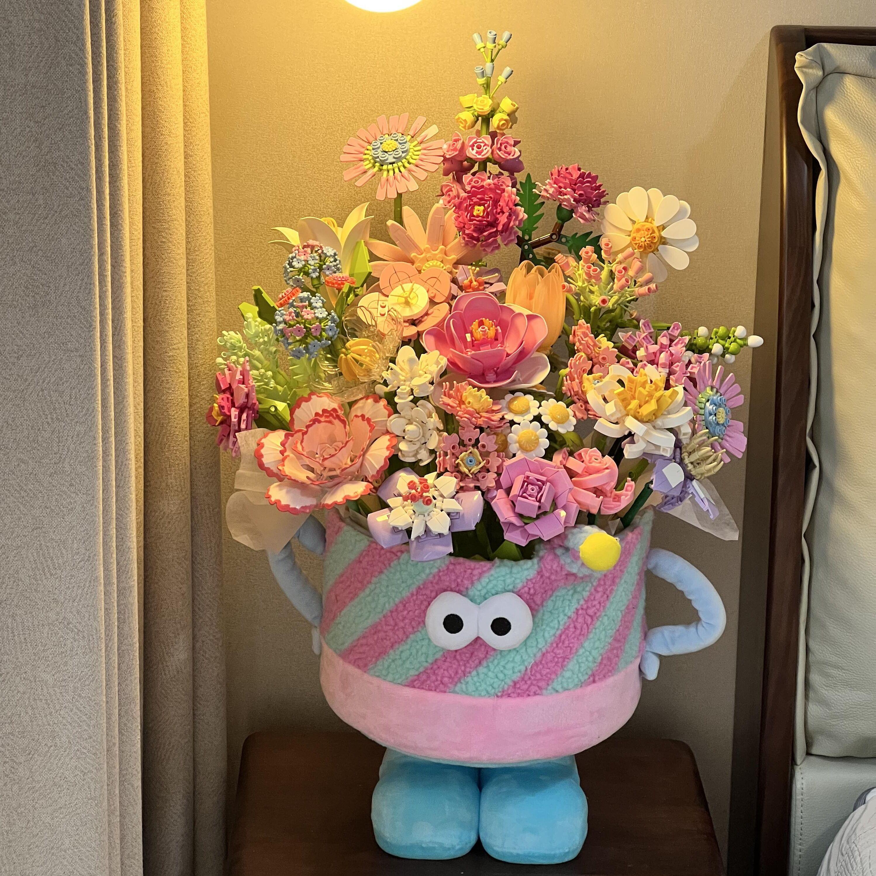 手工拼装积木花束材料包