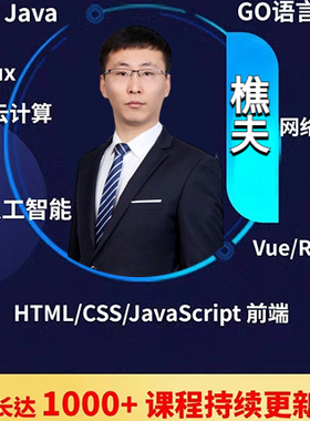 IT黑金卡全套视频教程Python/Linux/Java/C/Go前端小白零基础课程