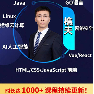 Java Go前端小白零基础课程 Linux IT黑金卡全套视频教程Python