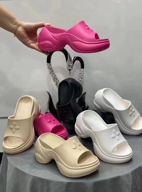 草莓精选 潮流青春时尚厚底 MFSK 拖鞋