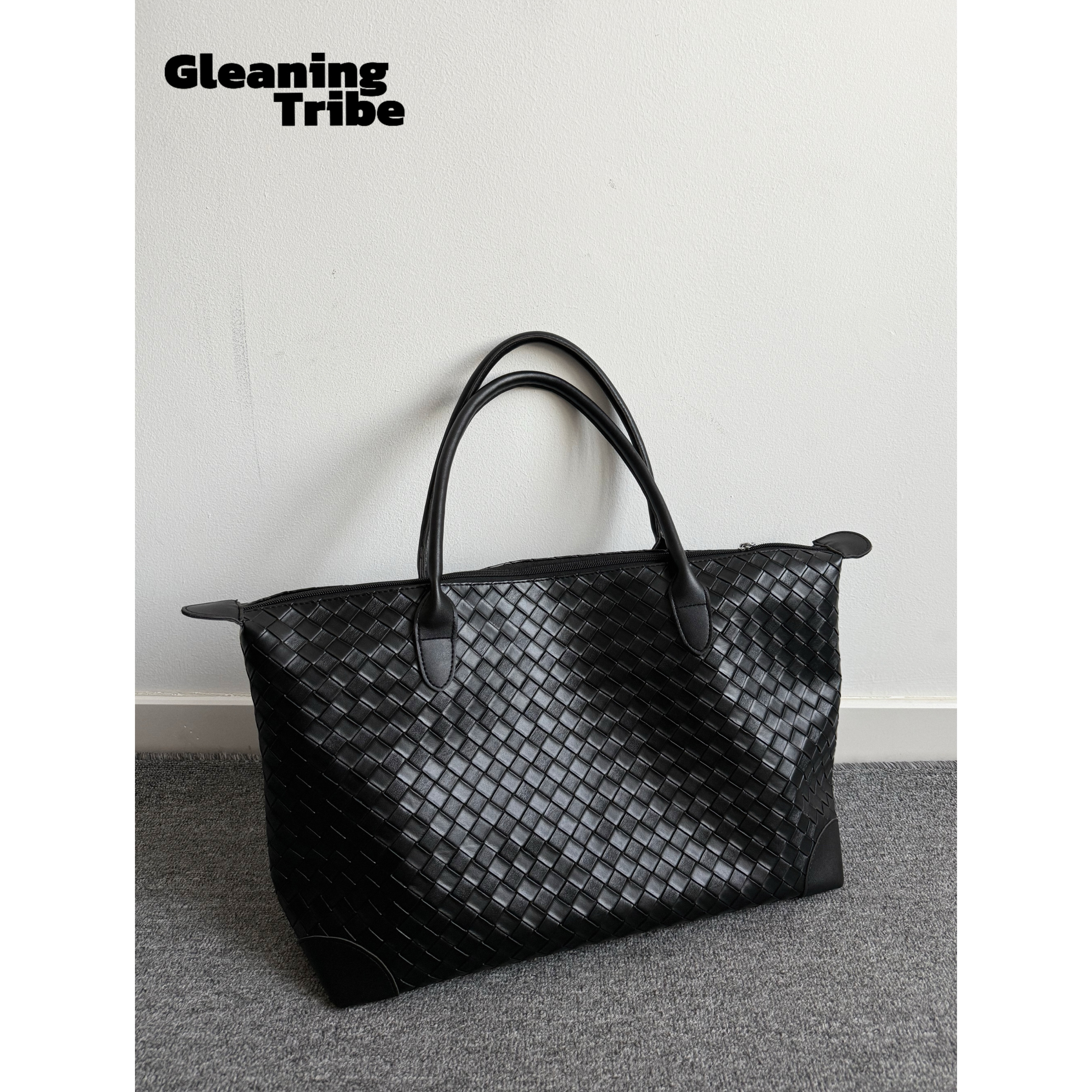 拾遗部落HOME编织大容量托特包