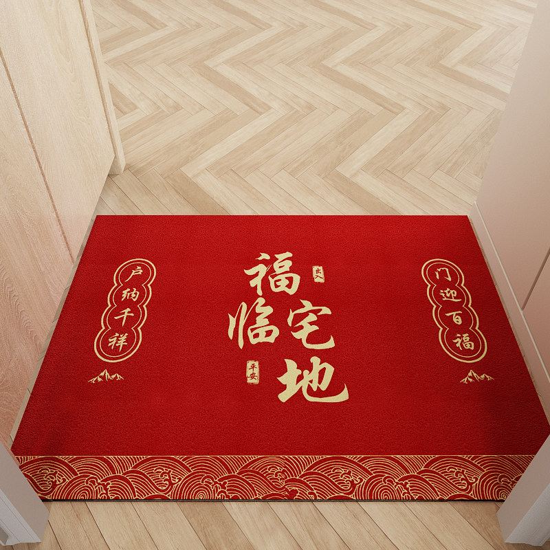 入户门地垫丝圈门垫进门喜庆耐脏家用脚垫大门口蹭土换鞋垫可定制