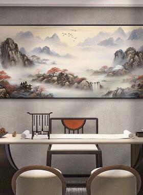 大芬油画村客厅装饰画聚宝盆风景山水画沙发背景挂画现代简约壁画