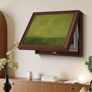 绿色系电表箱装饰画中古风小众艺术强弱电箱电闸盒配电箱遮挡挂画