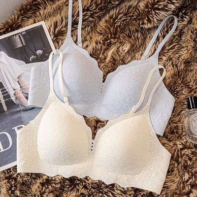 无痕内衣女收副乳小胸聚拢提拉上托防下垂背心式文胸美背少女性感