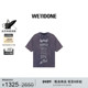 字母LOGO做旧印花圆领短袖 WE11DONE中性男女同款 经典 T恤宽松休闲