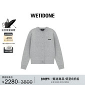 WE11DONE女士简约圆领针织开衫 巴恩风小logo休闲简约个性 潮流