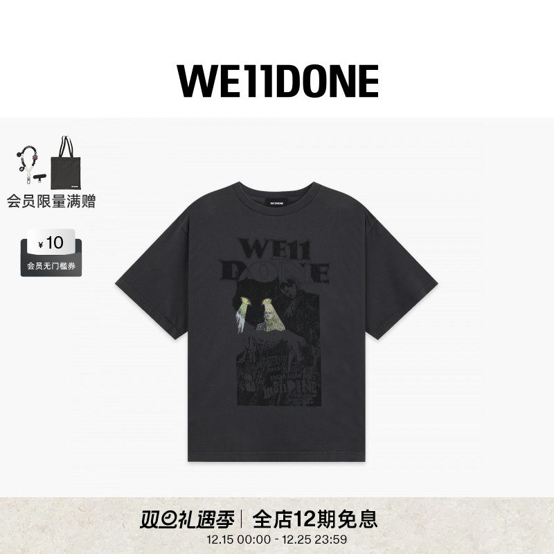 猫咪海报印花短袖T恤