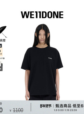 WE11DONE中性男女同款LOGO宽松宽松时尚圆领T恤