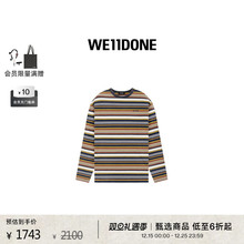 WE11DONE男女同款航海风条纹长袖T恤简约宽松休闲潮流上衣