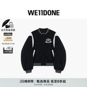 素灯芯绒夹克时尚 WE11DONE25早秋学院元 休闲棒球服 明星同款