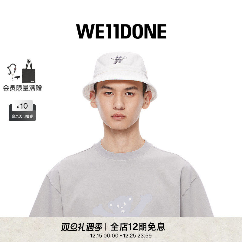 休闲渔夫帽WE11DONE字母中性