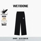 WE11DONE25早秋中性男女同款 明星同款 学院风休闲宽松长裤