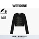 T恤休闲时尚 WE11DONE26春季 字母Logo长袖 女士经典 日常潮流 新品