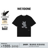 WE11DONE男女同款 怪兽系列水洗基础款 T恤